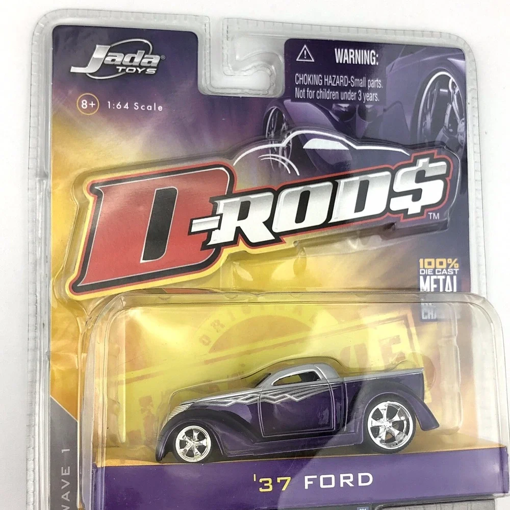 Jada D-Rods 37 1937 Ford Truck Purple & Silver 2005 Wave 1‎ Die Cast 1/64 Scale